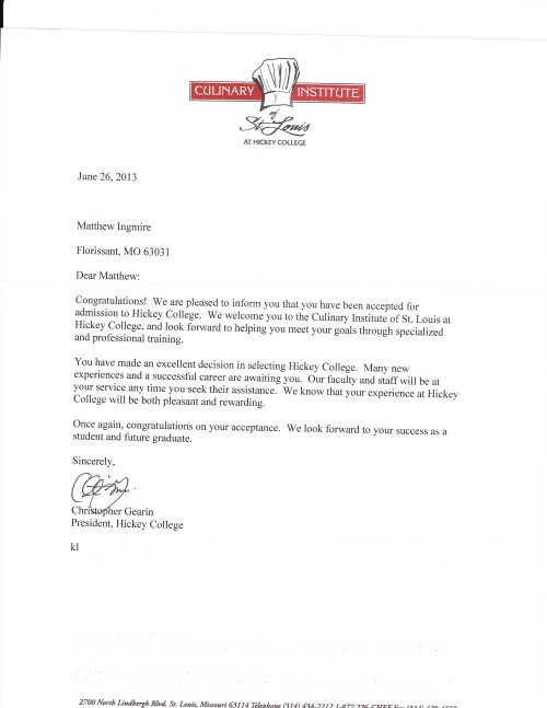 letter of acceptance for school