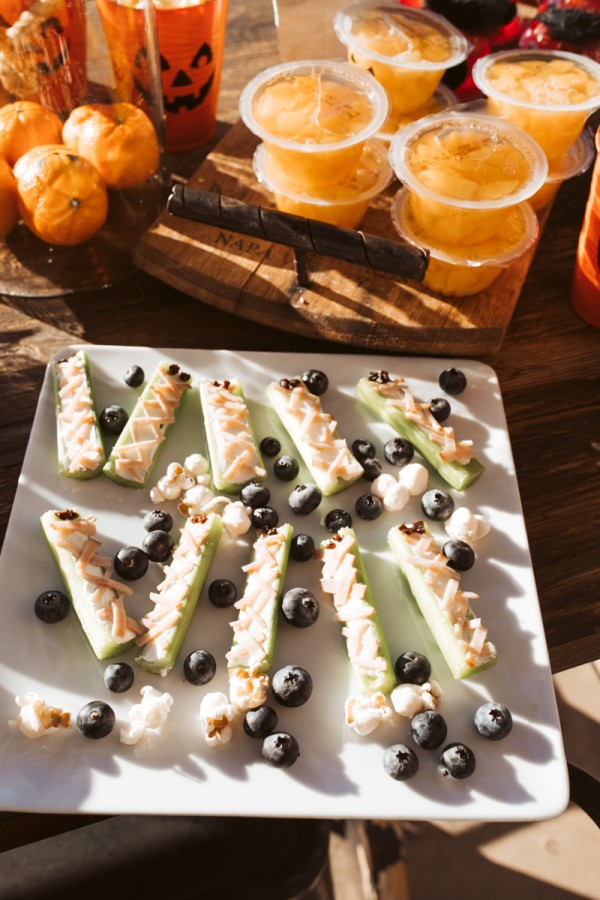 halloween celery sticks