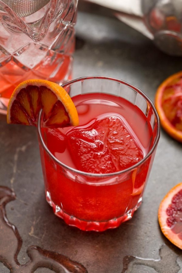 Blood Orange & Rye Whiskey Cocktail