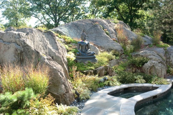 zen garden rock pond