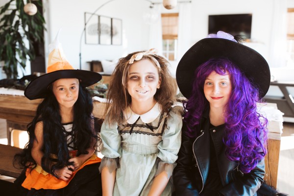 kids in costumes