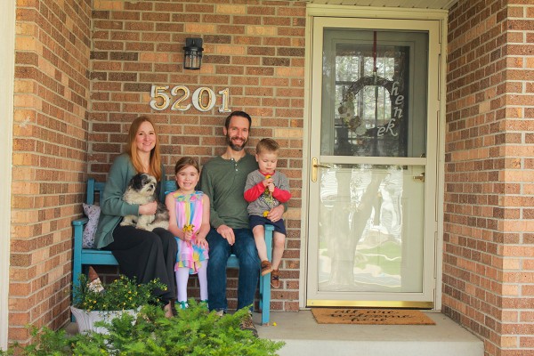 Coronavirus porch project family photo -