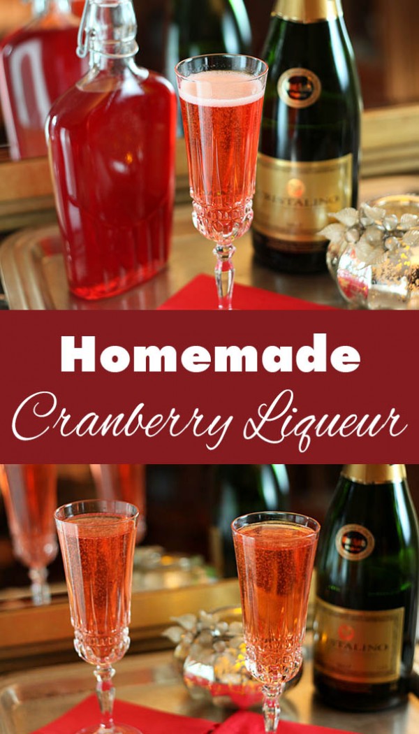 Homemade Cranberry Liqueur