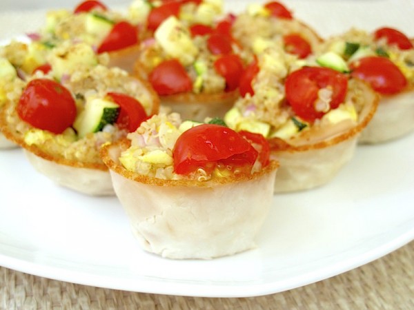 Quinoa Veggie Filled Turkey Cups