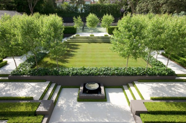 modern landscape design stone path