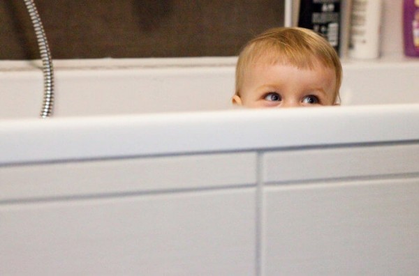 Child in bathtub