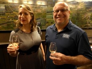 Amanda and Adam attend a special gathering of the Scotch Malt Whisky Society at Fine and Rare in Manhattan in early December, photo by Joshua Feldman