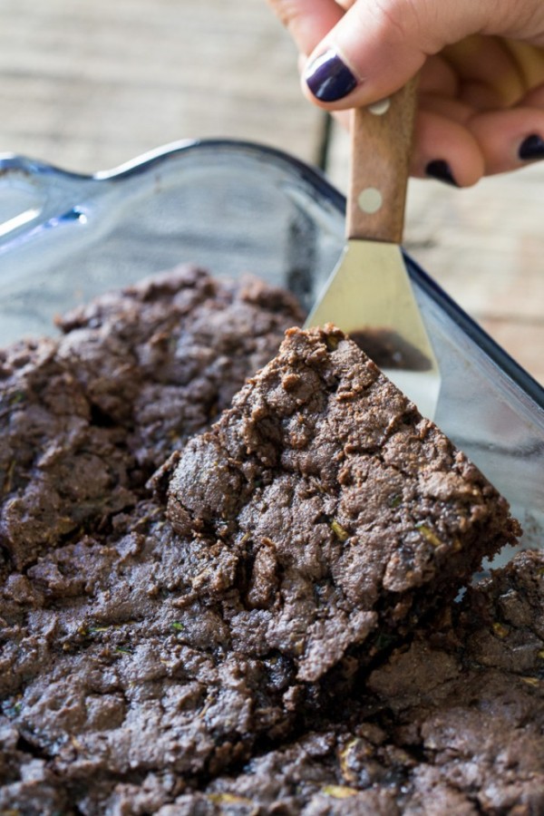 These whole wheat zucchini brownies are not too sweet and perfectly fudgy. Made with freshly grated zucchini, white whole wheat flour and rich chocolate.