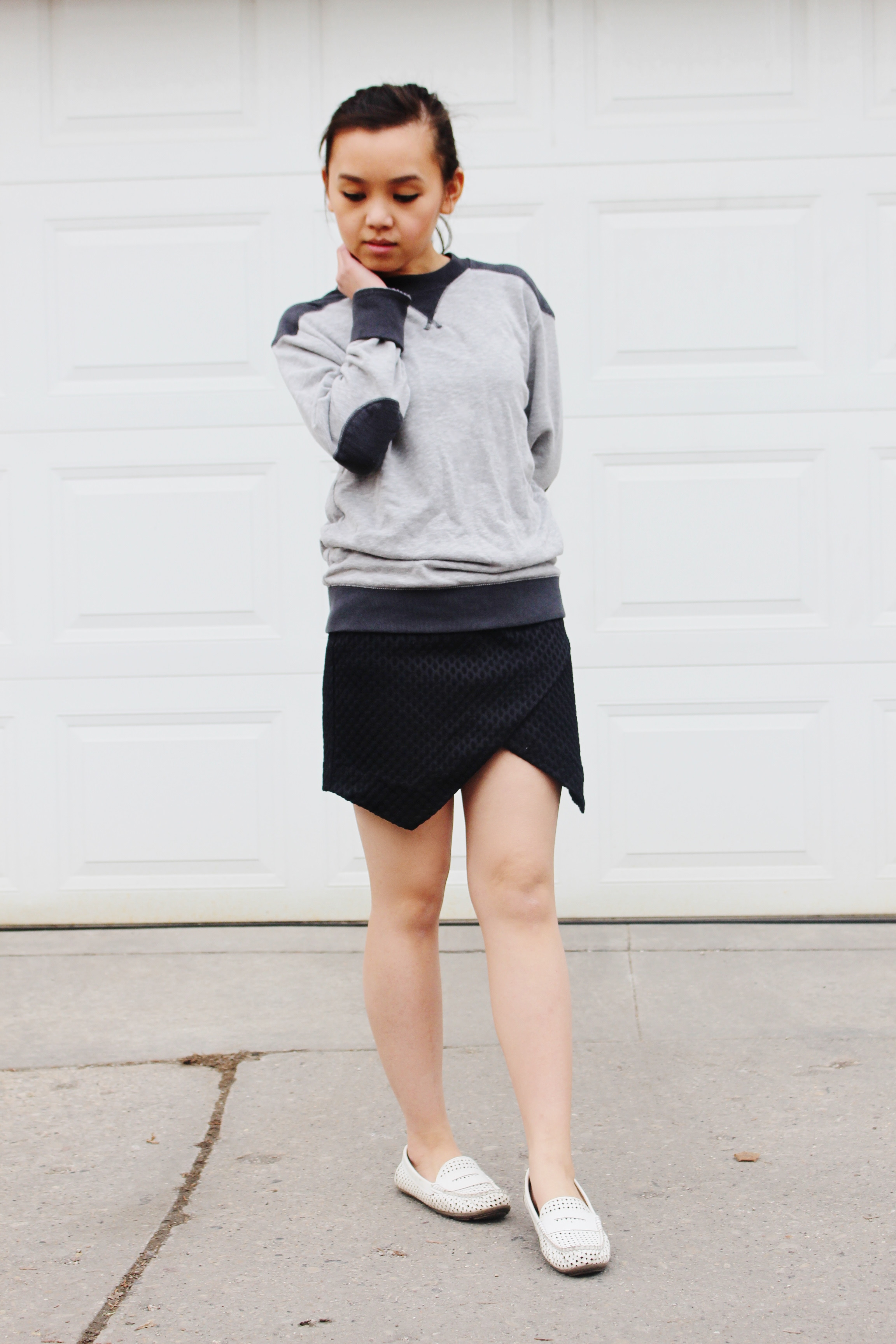 In My Shades {Sweater & Wrap Skirt}