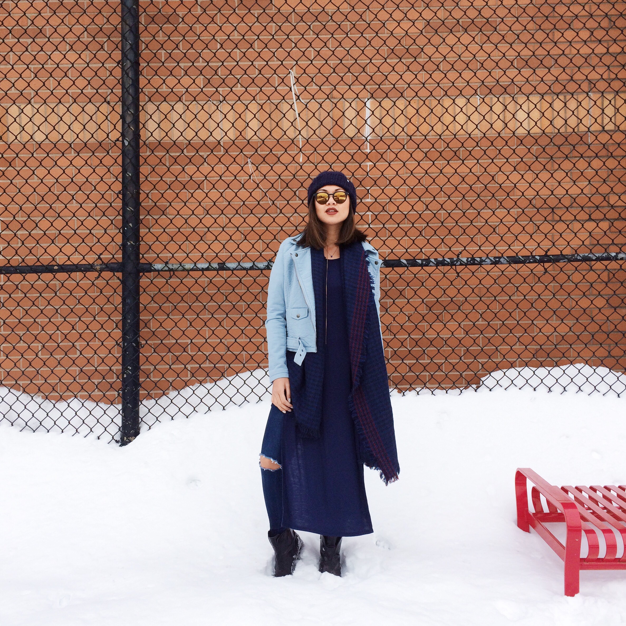 Blue Leather on Blue