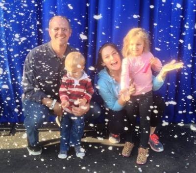 snow malibu winter family picture