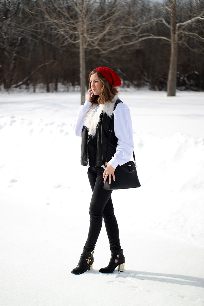 Black and White With Red Accents