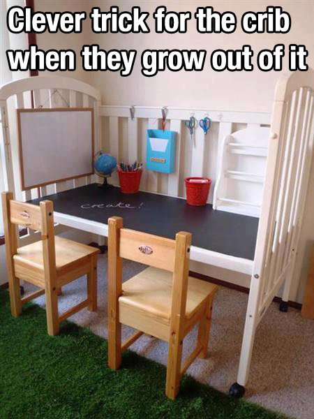 Upgrade that crib once they outgrow it.
