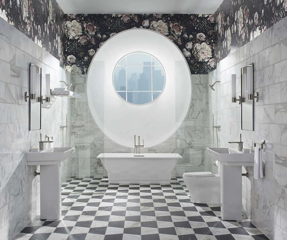 Dark Floral Bathroom Kohler Ideas