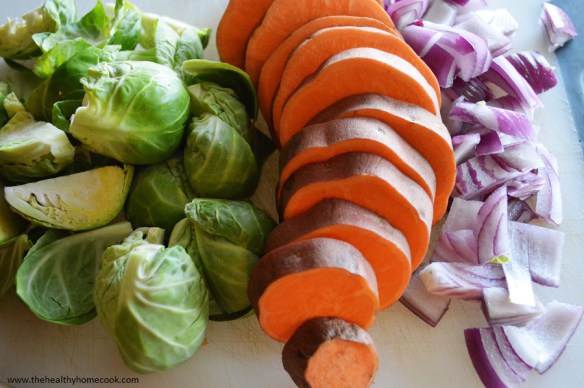Spread the love of brussels sprouts with this Brussels Sprout & Sweet Potato Hash.