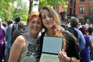 Graduation day (2012). My beautiful girl and her beautiful hair. I straightened mine for the day.