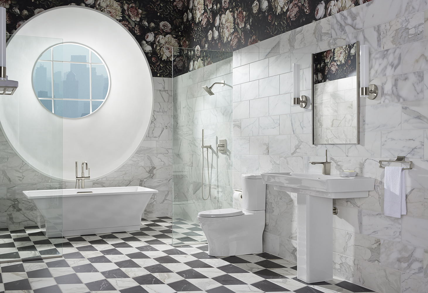 Dark Floral Bathroom Kohler Ideas